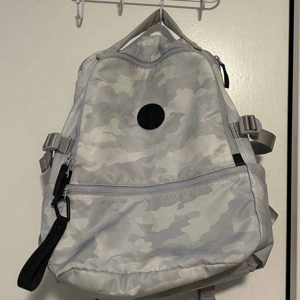 Used Lulumeon new crew backpack in white camo